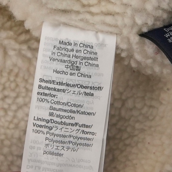 Madewell Western Women Sherpa Lined Denim Jacket Oversized Jean Trucker Coat S - Picture 10 of 11